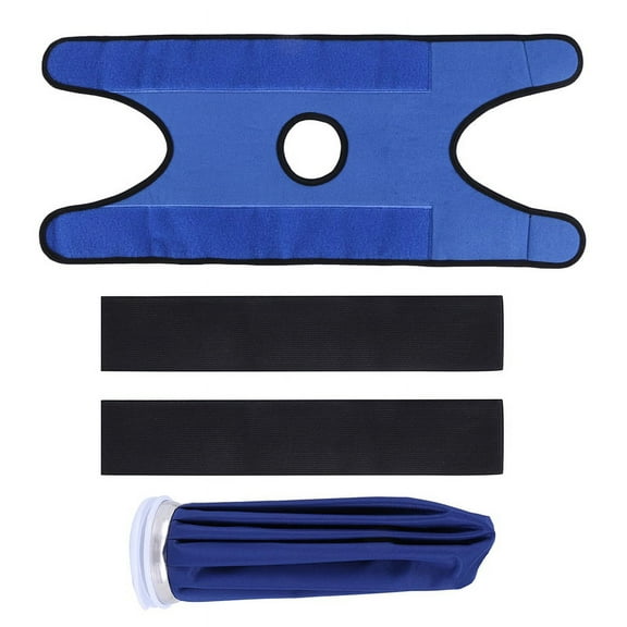 Ice Bags with Straps, Hot Cold Therapy Reusable Ice & Wrap for Head, Shoulder, Back, Knee .(9 Inch, Blue)