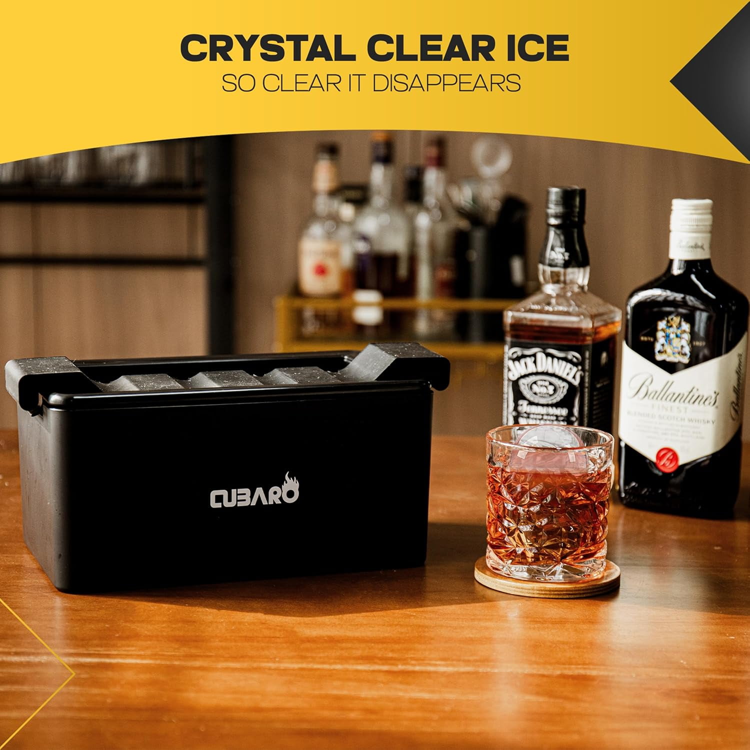 Ice Ball Maker - 8 Large 2"  Spheres with Freezer Bag | Premium Hard Shell Directional Freezing  for Whiskey & Cocktails