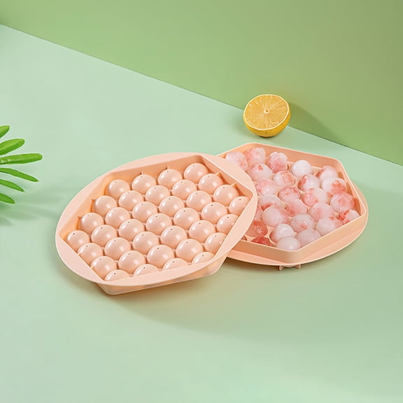Ice Ball Maker Mold with Lid Sphere Ice Tray for Freezer Cocktail Whiskey Coffee Tea Round Ice Cube Maker Kitchen Bar Accessories,1PC,B