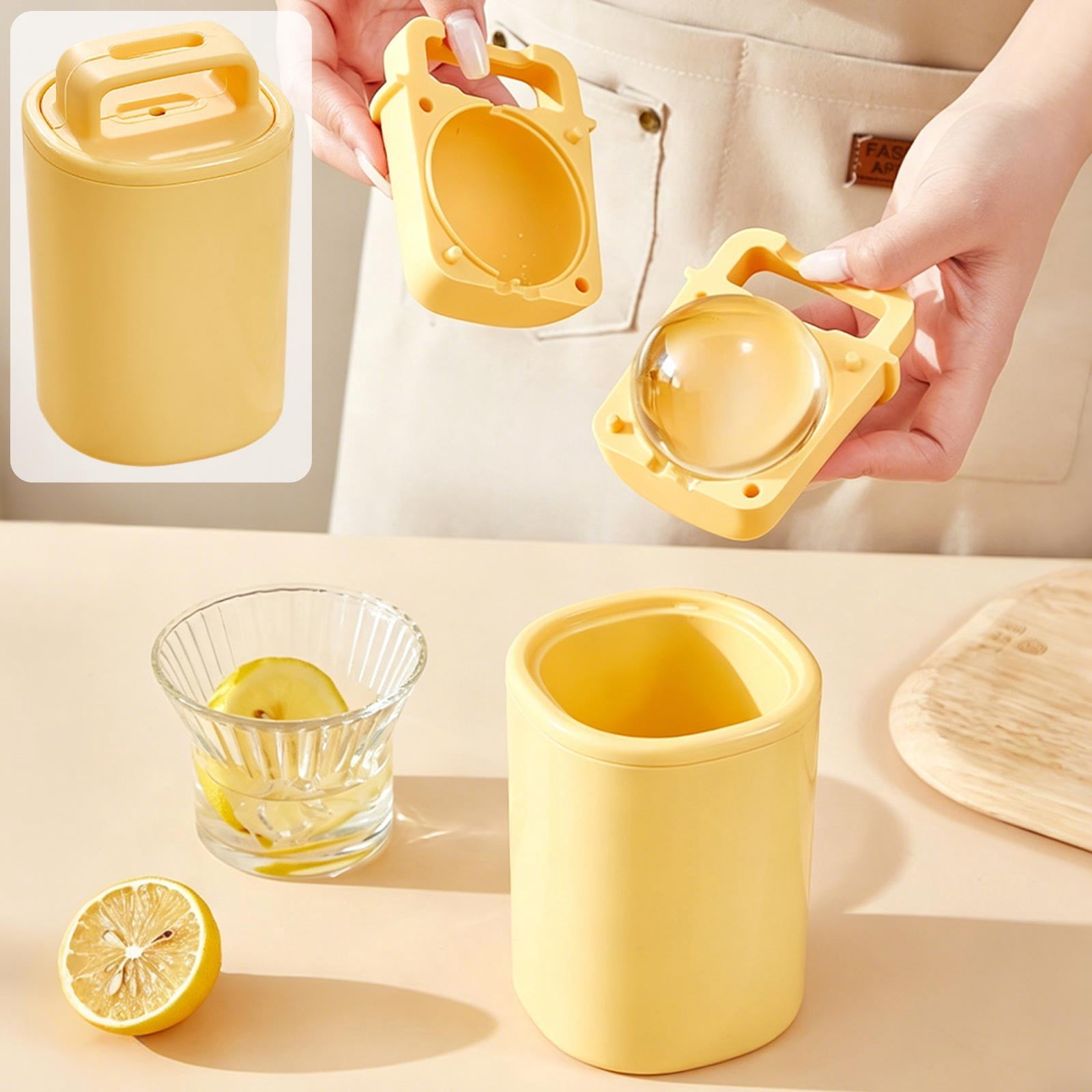 Ice Ball Maker Round Mold Whiskey Slow Melting Ice Tray Easy Release Reusable Freezer Safe Drink Cooling System Home Bar Cocktail Party Kitchen for Whiskey Lovers Beverage Use