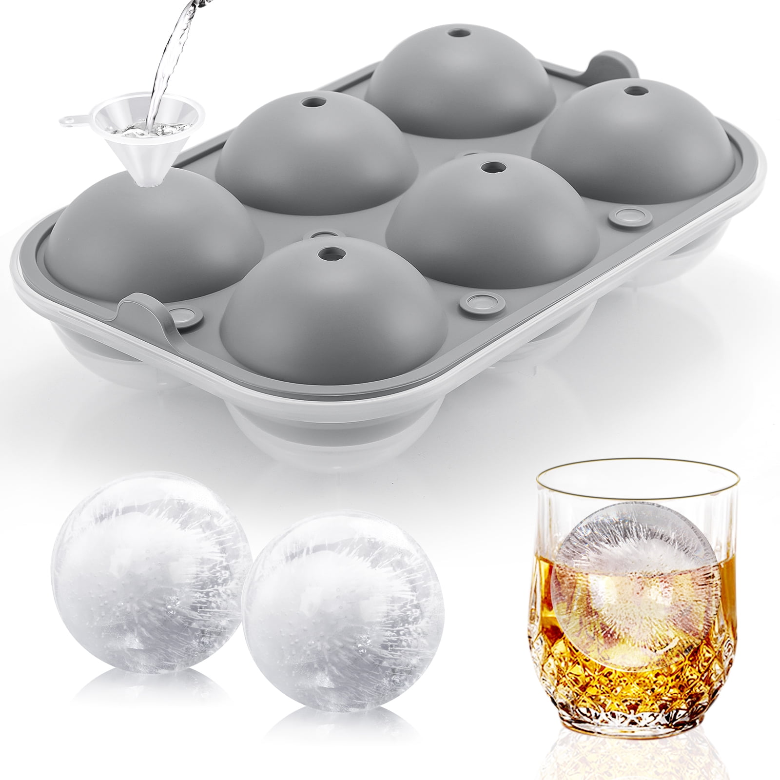Bella Amazing- Ice Ball Molds, 2.5 Inch Round Ice Cube Molds. This Sta –  Budgetizer Corp