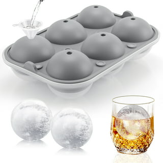 Bella Amazing Premium Ice Ball Molds, Round 2.5 inch Ice Spheres. Stackable Slow Melting Round Ice Cube Maker for Whiskey and Bourbon (2, Blue), Size: 2.5 Round