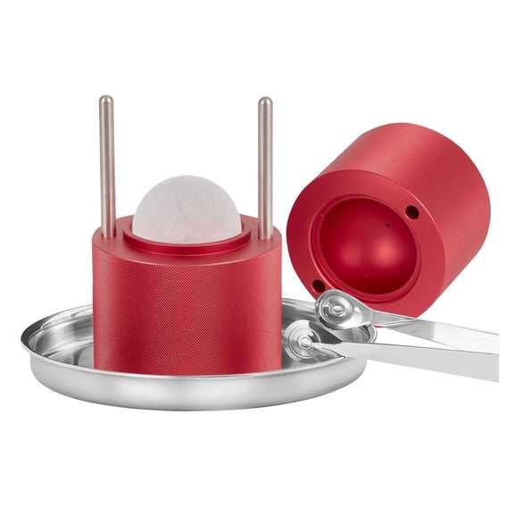 Ice Ball Press Maker 2.4 Inch, Aircraft Aluminum Ice Sphere Mold Kit with Tong & Tray