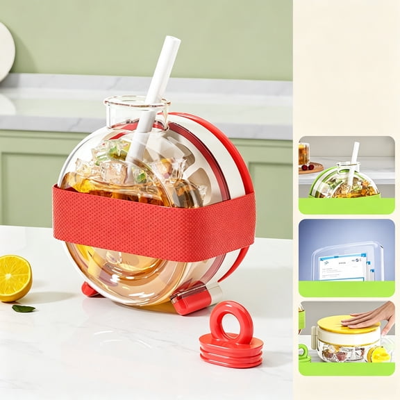 Ice Ball Press Maker With Straw Portable Manual Deicing Cup For Cold Drinks Beer Whiskey Outdoor Home Bar Party Gadget
