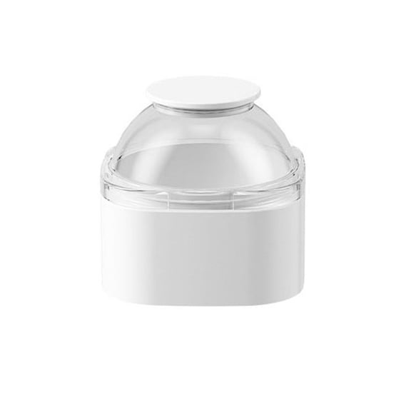 Ice Ball Press Mold – Large 2.6" Round Silicone Ice Sphere Maker with Lid | Easy Release for Whiskey & Cocktails (White)