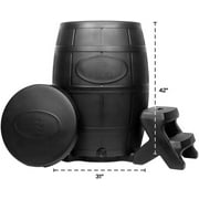Ice Barrel Bathtub (400 Model) - Portable Freestanding Cold Therapy Tub for Athletes - Adult Ice Baths, Recovery & Training, Soaking, Stress Relief & Pain Reduction (Charcoal Black)