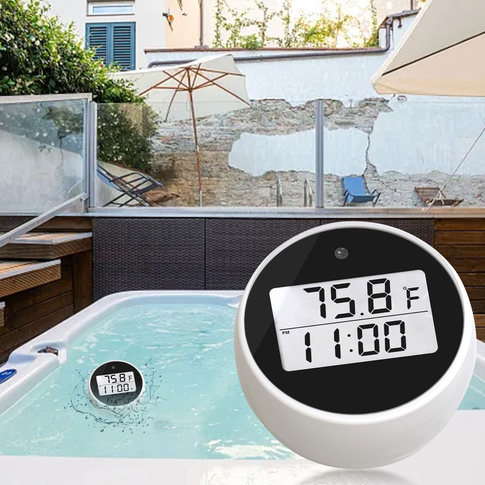 Ice Bath Mini Thermometer with Timer Function Automatic Pool Water ...