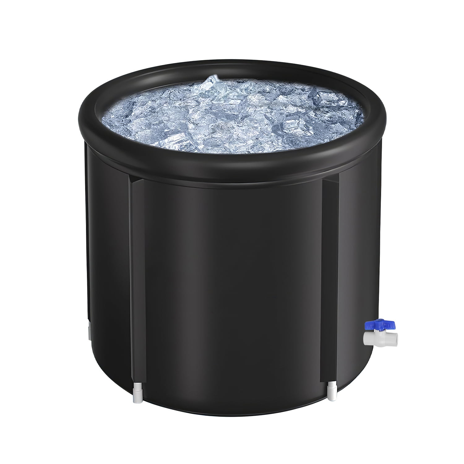 Ice Bath Tub for Athletes with Cover TeqHome 97 Gallons Cold Plunge Tub for Recovery Multiple Layered Portable Ice Bath Plunge Pool Indoors and Outdoors Black