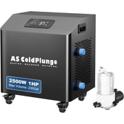 Ice Bath Water Chiller for Cold Plunge Tubs, 1HP Upgraded Cold Plunge Chiller with External Filter & Pump, Submersible Pump, Insulated Hoses, 110V Cooling Chiller for for Cold Therapy Recovery