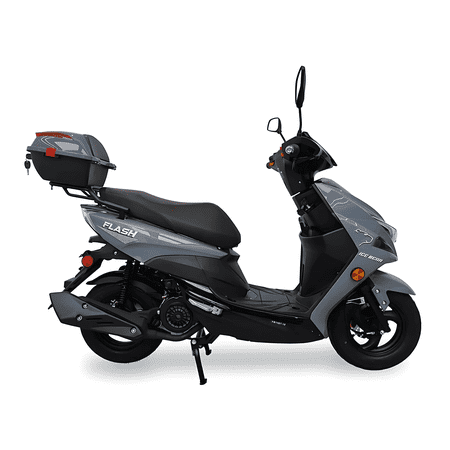 Ice Bear Flash PMZ150-4 150cc Gas Powered Scooter, Assembly Instruction Not Included (Gray)