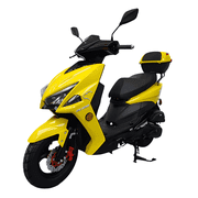 Ice Bear Flash PMZ150-4 150cc Gas Powered Scooter, Assembly Instruction Not Included Yellow