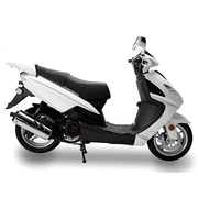 Ice Bear Hawkeye PMZ150-3C 150cc Gas Powered Scooter, Assembly Instruction Not Included White