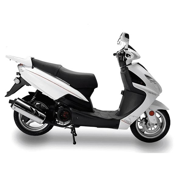 Ice Bear Hawkeye PMZ150-3C 150cc Gas Powered Scooter, Assembly Instruction Not Included (White)