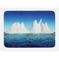 thumbnail image 1 of Ice Berg Bath Mat, Antarctic Scene with High Snowy Formations in the Ocean, Plush Bathroom Decor Mat with Non Slip Backing, 29.5" X 17.5", Cobalt Blue Sea Blue, by Ambesonne, 1 of 2