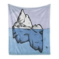 thumbnail image 1 of Ice Berg Soft Flannel Fleece Throw Blanket, Icy Formation Above and Below Water, Cozy Plush for Indoor and Outdoor Use, 70" x 90", Ceil Blue Azure Blue, by Ambesonne, 1 of 5