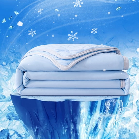 Ice Blanket Lightweight Breathable Double Ice Cool Summer Calming Quilt Solid Color Blankets For Hot Sleepers
