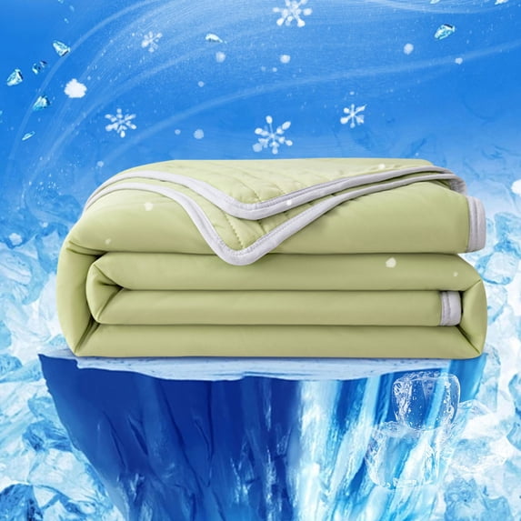 Ice Blanket Lightweight Breathable Double Ice Cool Summer Calming Quilt Solid Color Blankets For Hot Sleepers