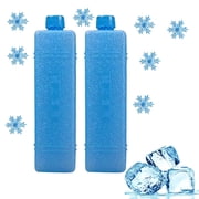 Ice Blocks for Cool Bags, Ice Blocks for Cooler, Long Lasting Reusable Freezer Blocks, Shock Cooler Small Ices Packs, Ices Crystal Boxes for Portable Air Conditioner 2PC