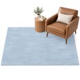Ice Blue Area Rug 4'x6', Country Vintage Minimalist Farmhouse Solid ...