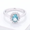 thumbnail image 1 of Ice Blue CZ Petite Oval Ring, 1 of 1