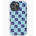 thumbnail image 1 of Ice Blue Geometric Petals Pattern N7226 Phone Case for iPhone 17 16 15 14 13 12 11 Pro Max, 1 of 2