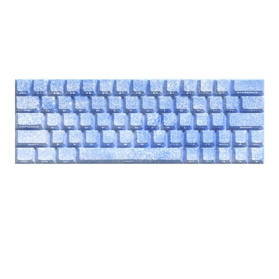 Ice Blue Keycap Set Cherry PBT 64/74 Keys Side Engraved Translucent Personalized Keycaps for Gaming Mechanical Keyboard