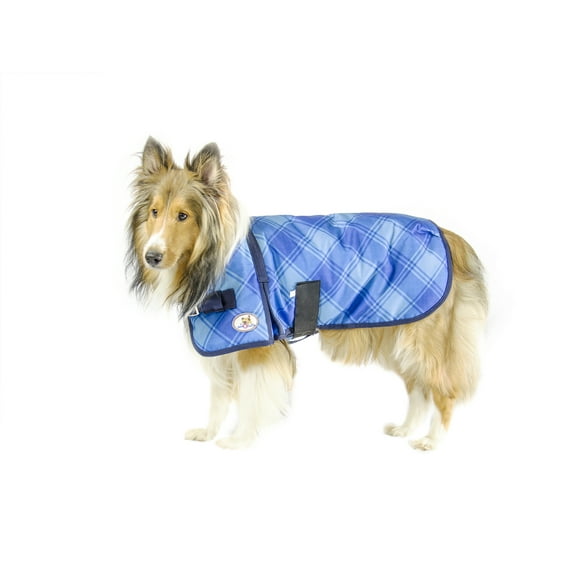 Ice Blue Plaid 1200D Dog Coat by cuteNfuzzy