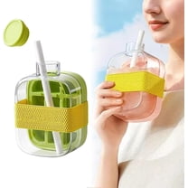 Ice Bottle Cup, 2025 New 2 in 1 Ice Cube Mold Water Bottle with Lid and Bin, Zero Touch Press Ice Cube Bottle (Pink, 800ml)