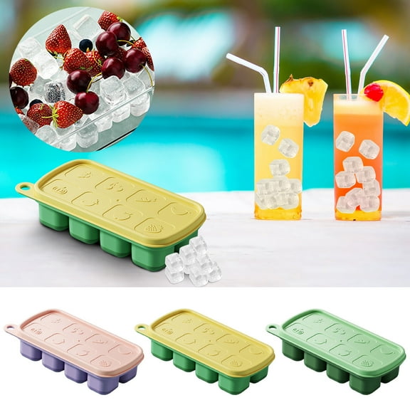 Ice Box Soft Bottom Stackable Design Plastic | Layered BPA-Free Durable Self-Made Ice Tray | Easy Release | Food Grade | 1-Pack | Reusable | 15x7x4cm