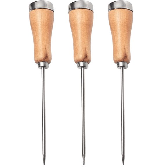 Ice Breaker Stainless Steel Pick with Wooden Handle