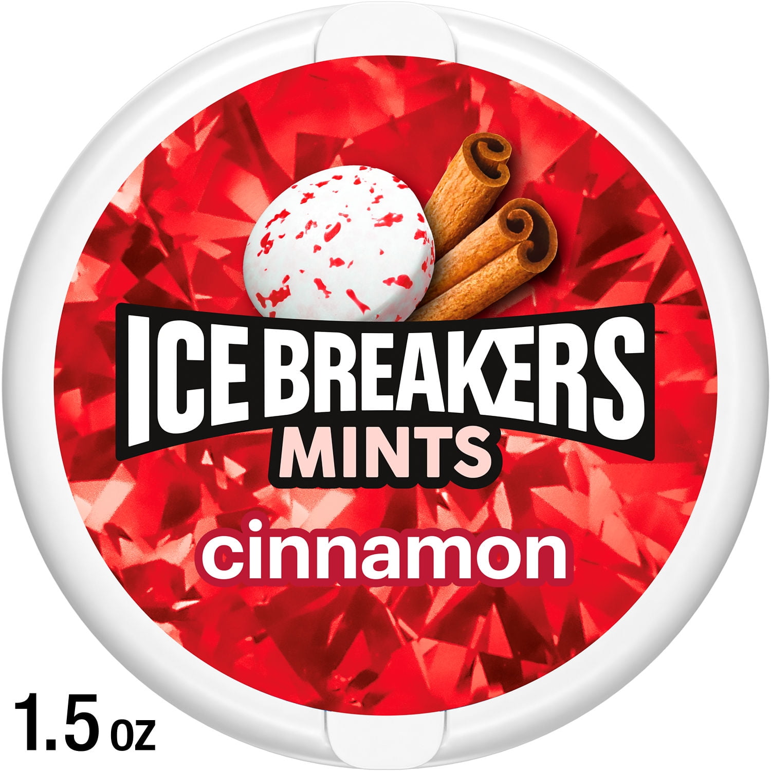 Ice Breakers Cinnamon Sugar Free Mints, Tin 1.5 oz