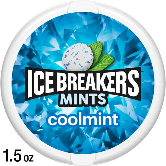 Ice Breakers Cool Mint Sugar Free Mints, Tin 1.5 oz pack of 1