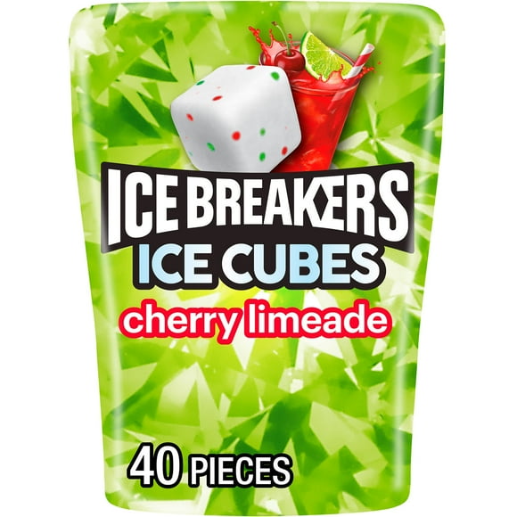 Ice Breakers Ice Cubes Cherry Limeade Sugar Free Chewing Gum, Bottle 3.24 oz, 40 Pieces