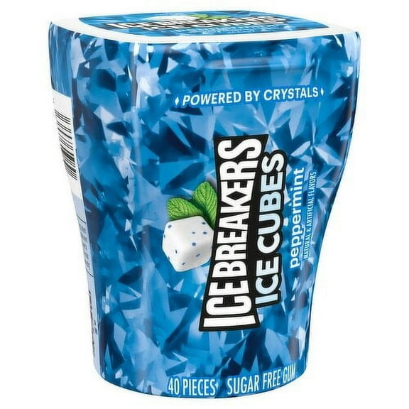 Ice Breakers Ice Cubes Gum Sugar Free Peppermint Cube Pack - 40 Count 40 oz