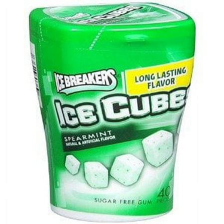 Ice Breakers Ice Cubes Sugar Free Spearmint Gum, 40 count, 3.24 oz (Pack of 16)
