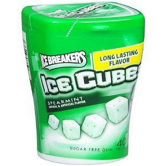 Ice Breakers Ice Cubes Sugar Free Spearmint Gum, 40 count, 3.24 oz (Pack of 18)