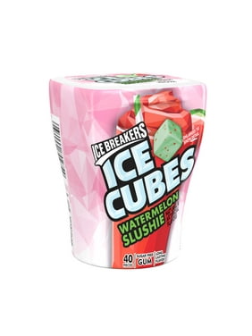 Ice Breakers, Ice Cubes Watermelon Slushie Flavored Gum Bottle Pack, Limited Edition
