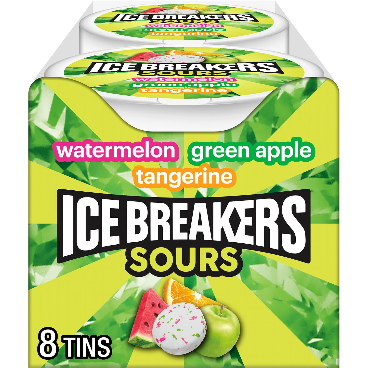 ICE BREAKERS SOURS APLE WTRMLN TNGRIN 8CT