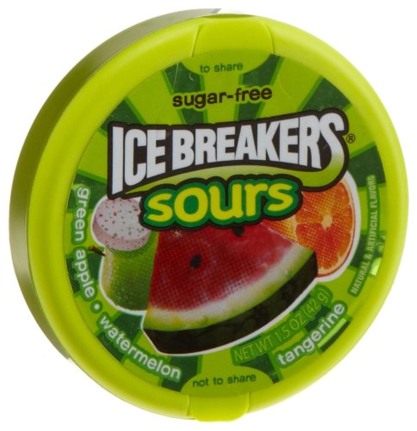 Ice Breakers Sours ( Green Apple, Tangerine, Watermelon), 1.5Ounce