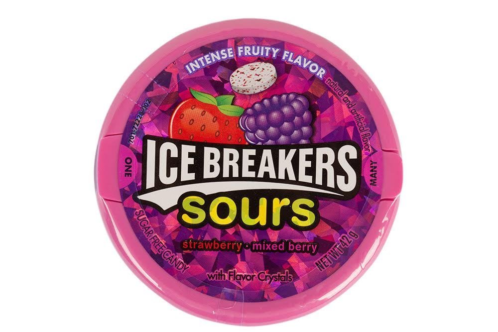 Ice Breakers Sours StrawberryMixed Berry 1.5 Oz Containers (Pack Of 8