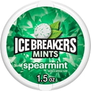 Ice Breakers Spearmint Sugar Free Mints, Tin 1.5 oz