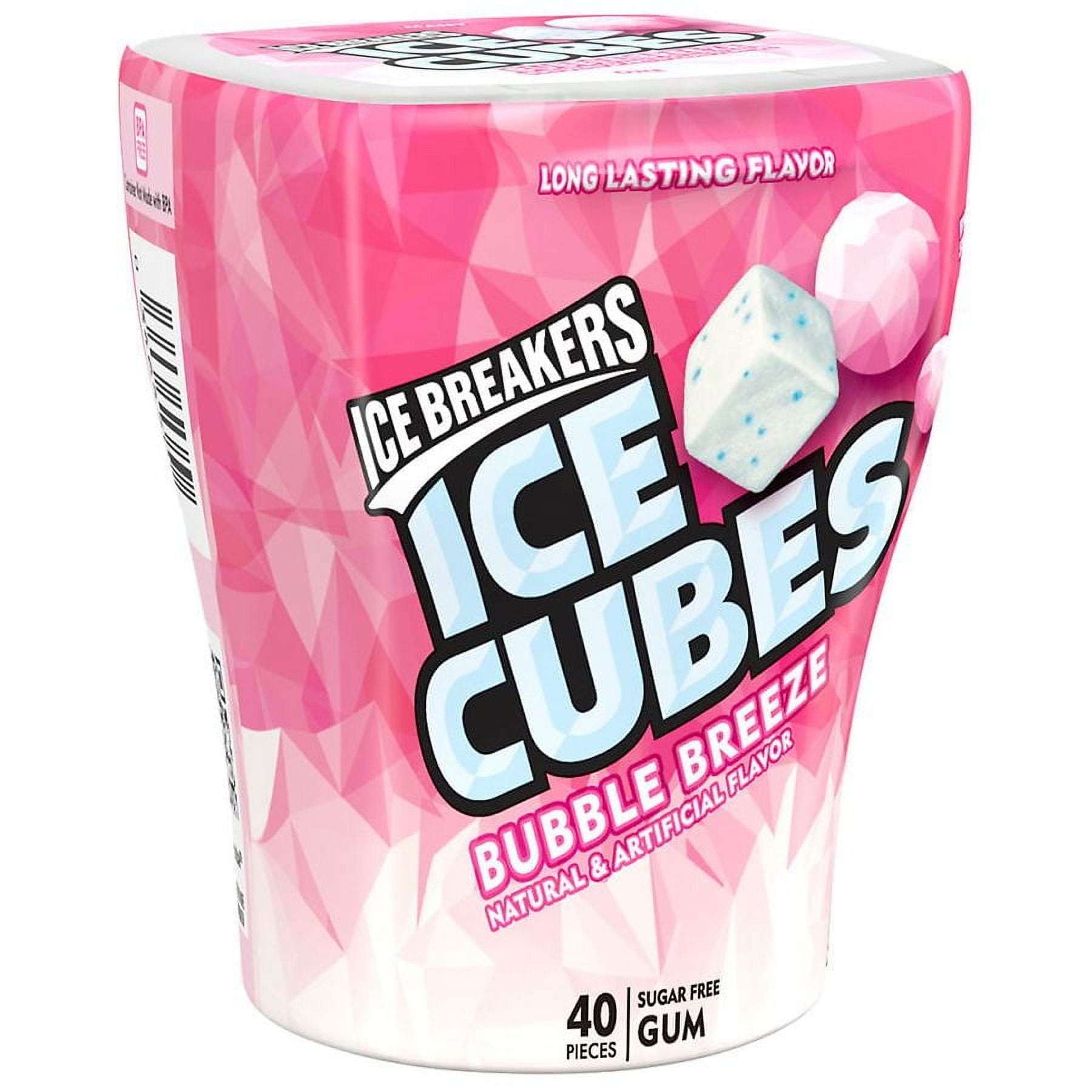 Ice Breakers Sugar Free Chewing Gum, Bottle Bubble Breeze 40.0 ea Pack of 2