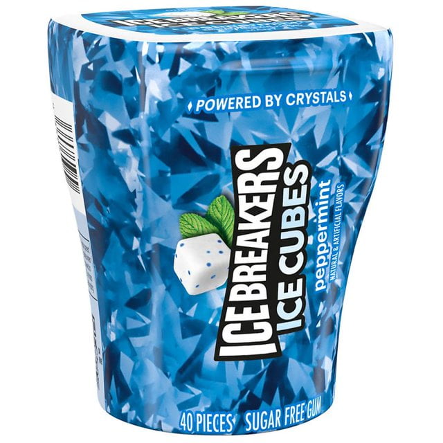 Ice Breakers Sugar Free Chewing Gum, Bottle Peppermint 40.0 ea Pack of 2