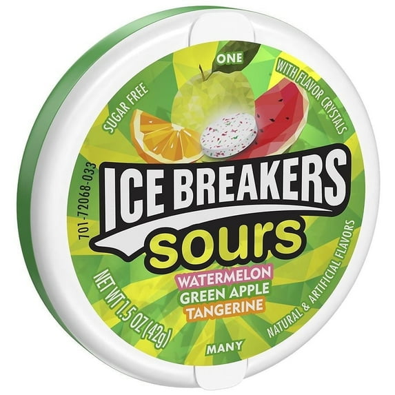Ice Breakers Sugar Free Mints, Tin Assorted Fruit Flavored 1.5 oz