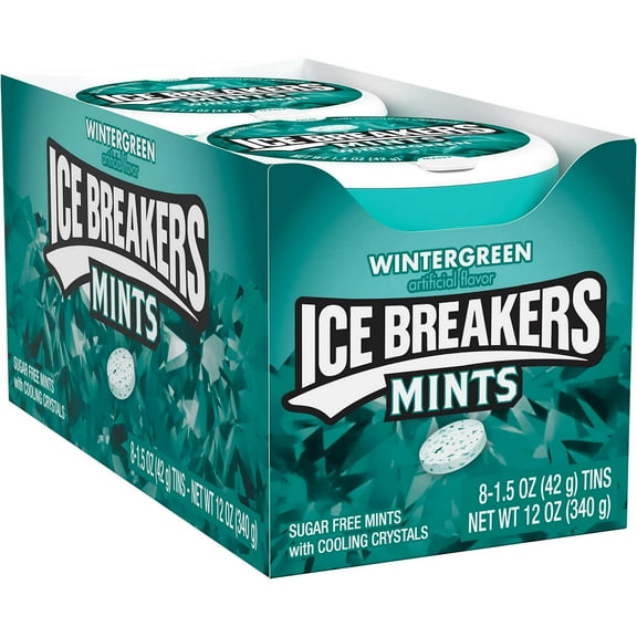 Ice Breakers Wintergreen Mints 8 Count.