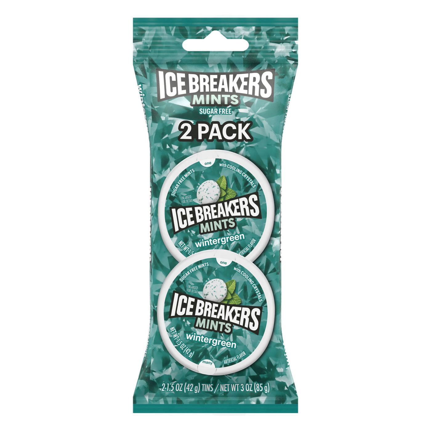 Ice Breakers Wintergreen Sugar Free Mints, 2 pk - 1.5 oz Packaging May Vary (Pack of 2)