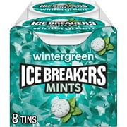 Ice Breakers Wintergreen Sugar Free Mints, Tins 1.5 oz, 8 Count