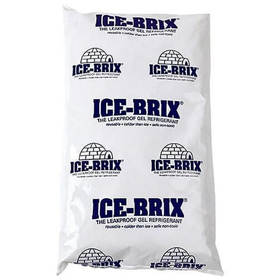 8 x 6 x 1 1/4" - 24 oz. Ice-Brix® Cold Packs 12/Case LeakProof/Reusable