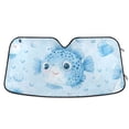 thumbnail image 1 of Ice Bubbles Puffers Car Windshield Sun Shade Reflector Sunshade Foldable for Front Keeps Vehicle Cool, 1 of 8