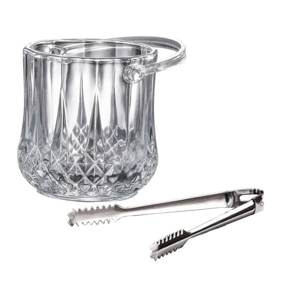 Ice Bucket Beverage Chilling Tub with Tongs Storage Tub Bucket Beer Bucket Beverage Bin for Pub Beer Bottles Bar B